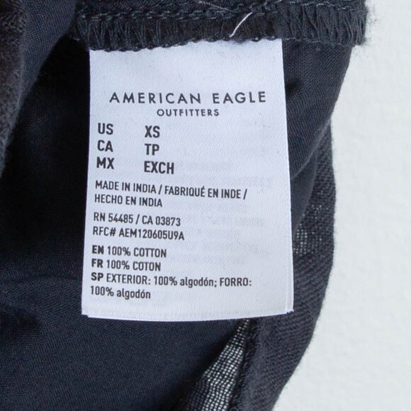 American Eagle Womens Tiered Open Back Romper Size XS Gray Sleeveless Coquette - Picture 6 of 10